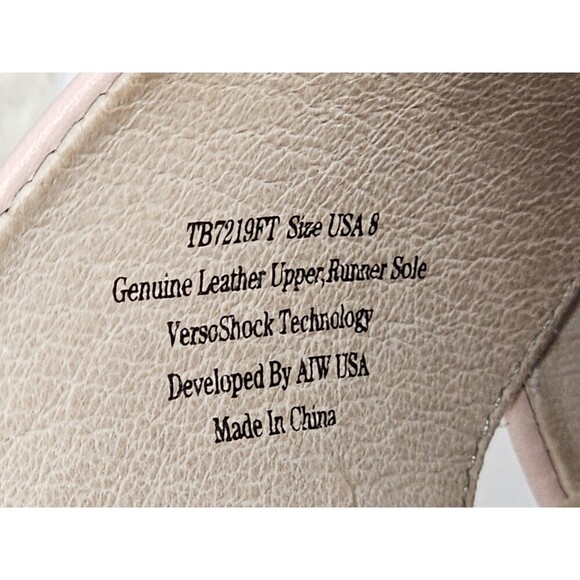 Gravity Defyer Sandals Pink Leather Slip On Slide Ortho Veroshock Shoes Womens 8 - Picture 8 of 8